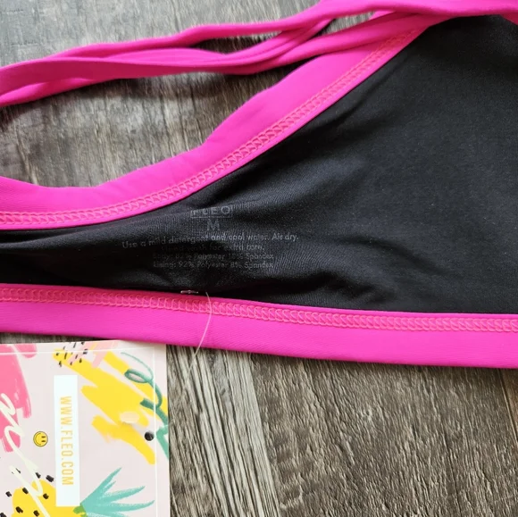 Fleo Raspberry Sorbet Triangle Bikini Top - Picture 5 of 5